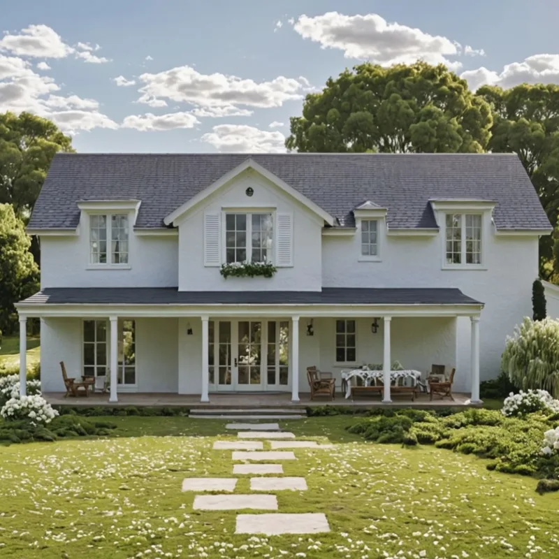 Projekt domu Przestronny - 222 m², 5 sypialnie - dom z werandą w stylu amerykańskim