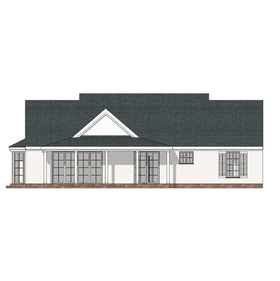 Projekt domu Parterowy Klasyczny 138 138 m² - dom z werandą w stylu amerykańskim - zdjęcie 9