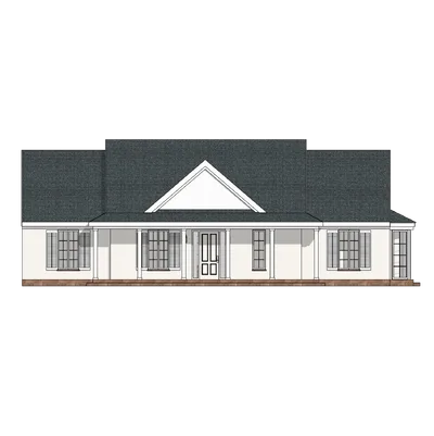 Projekt domu Parterowy Klasyczny 138 138 m² - dom z werandą w stylu amerykańskim - zdjęcie 8