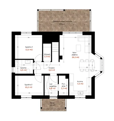 Plan 1 - projekt Uroczy Klasyczny+ 115