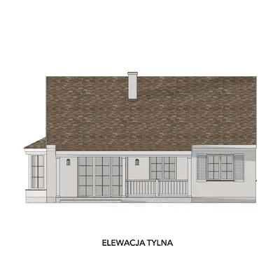 Projekt domu Uroczy Klasyczny+ 115 115 m² - dom z werandą w stylu amerykańskim - zdjęcie 9