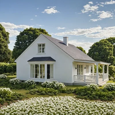 Projekt domu Uroczy Klasyczny+ 115 115 m² - dom z werandą w stylu amerykańskim - zdjęcie 4