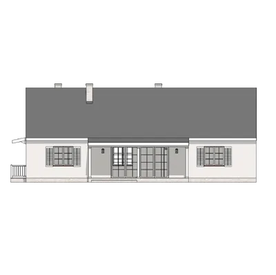 Projekt domu Uroczy Komfort 130 130 m² - dom z werandą w stylu amerykańskim - zdjęcie 9