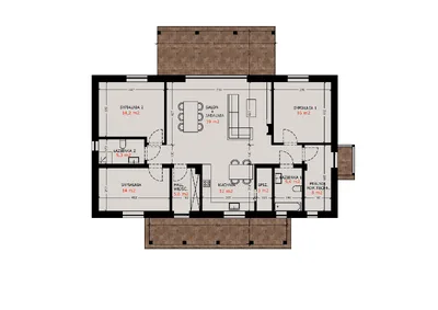 Plan 1 - projekt Parterowy Klasyczny 130