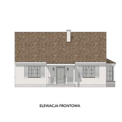 Projekt domu Uroczy Klasyczny+ 115 115 m² - dom z werandą w stylu amerykańskim - zdjęcie 7