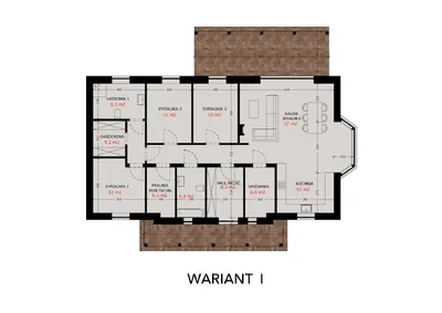 Projekt domu Parterowy Klasyczny 138 138 m² - dom z werandą w stylu amerykańskim - zdjęcie 10