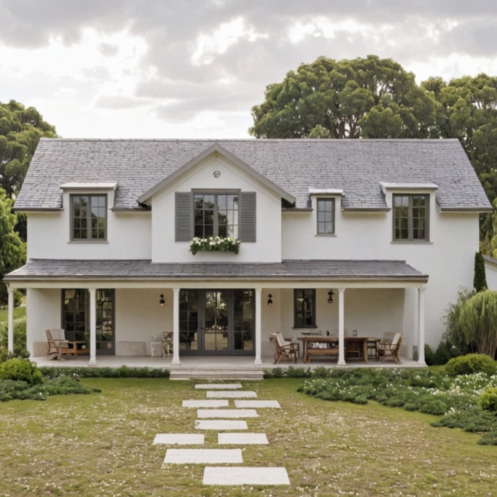 Pensylwania – dom w stylu amerykańskim, widok frontowy z werandą alternatywa