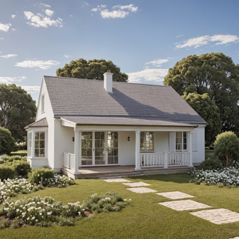 Uroczy dom z ogrodem i tarasem