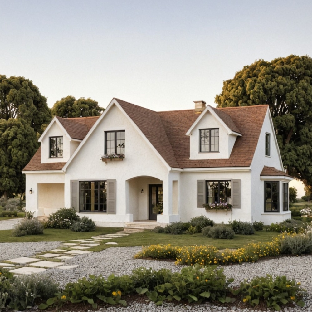 Urokliwy dom z ogrodem kwiatowym