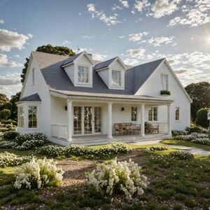 rodzinny klasyczny 179 dom z werandą i garażem